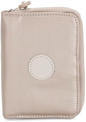 Kipling Money Love Billetera Mediana, Metallic Glow (Plata)