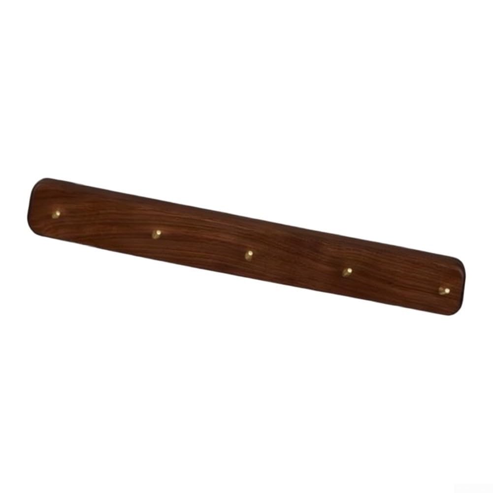 Porte-Manteau Design pour bois Noyer et Or 36cm Porte-Manteau