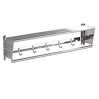 LONGSAI Wall Mounted Folding Clothes Horse Dryer Rack - Extendible Retractable Laundry Drying Rack Clothes Airers Washing Line Indoor Towel Hooks Marriage, 40cm