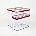 Produktbild Rotho Loft 5er-Set Vorratsdosen mit Deckel verschiedene Größen, lebensmittelechter Kunststoff (PP) BPA-frei, transparent/rot, (21.4 x 21.4 x 23.5 cm)