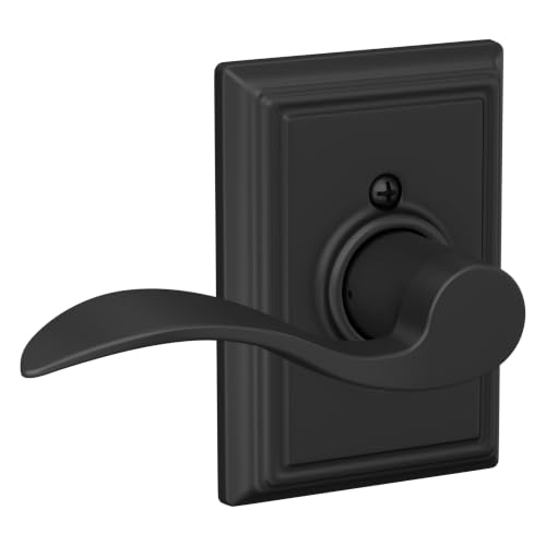 SCHLAGE Accent Non-Turning Dummy Door Handle, Right Handed, Matte Black - image 1