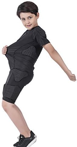 Miniatura 5 de TUOY Pantalones cortos protectores acolchados para niños y jóvenes pantalones acolchados para fútbol paintball y béisbol