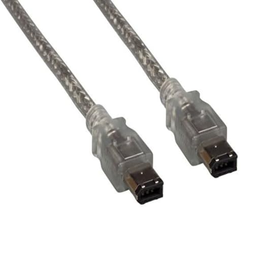 6 ft. IEEE 1394a FireWire 400 6-pin to 6-pin Clear