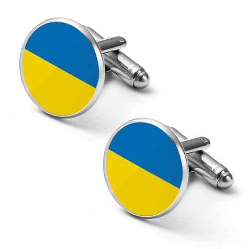 Mancuernillas bandera de Ucrania para hombre miniatura 1
