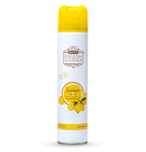 Image of Next Care English Leather Air Freshener Spray 220ml | Long Lasting Room Freshener for Home, Office & Car | Odour Eliminator (Lemon)