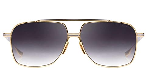 Dita ALKAMX DT DTS100 A-01 Yellow Gold/Silver Metal Navigator Sunglasses Grey Gradient Lens2
