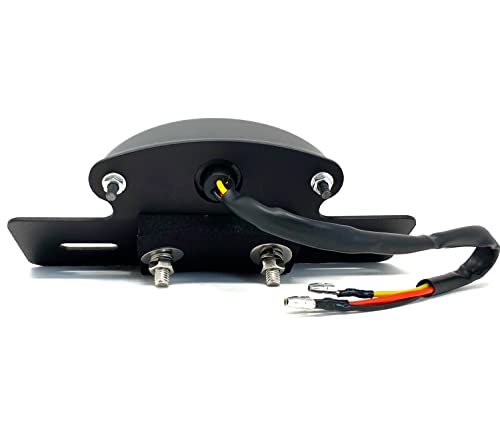 Alchemy Parts Schwarz Sehr Hell E-Geprüft Klarglas Rot LED Heck Bremsleuchte mit Nummernschild Nummernschild Halterung Motorräder Trikes