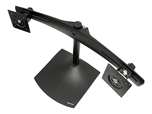 Ergotron DS100 Dual-Monitor Desk Stand, Horizontal, Black