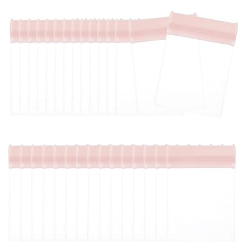 PATIKIL Sac à Bijoux Anti-Tarnish, 30 Sacs de Rangement pour Bijoux en EVA avec Fermeture Éclair Anti-Oxydation pour Emballer Bijoux, Bagues, Colliers, 3,94 x 2,76 Pouces, Rose
