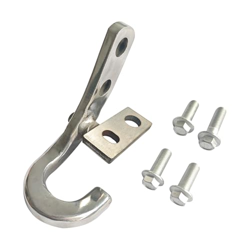 hilopexi Rear Bumper Tow Hook Towing Bars Traction Fit for 2018-2024 Jeep Wrangler JL JLU Accessories Stainless Steel Left Driver Side Trailer Hitch Receiver (JL Left)