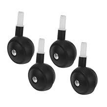 INOOMP Baby Walker Replacement Wheels 4-Pack Universal 360 Degree Swivel Casters Quiet Durable Plastic Baby Walker Accessories Easy Tool-Free Installation