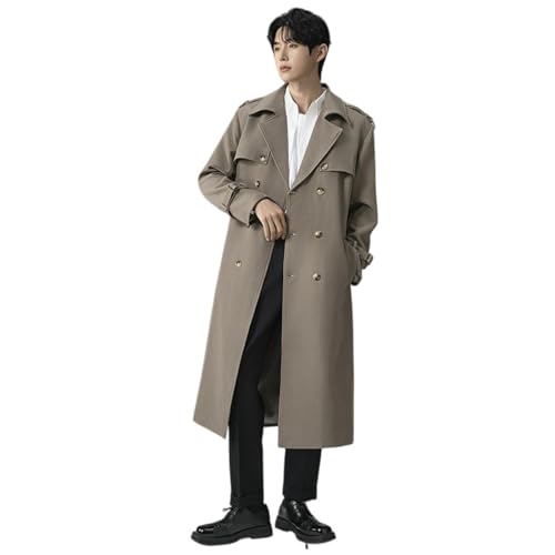 Gabardina de hombre suelta gris XS para mañanas de oficina y tardes de lluvia primaveral