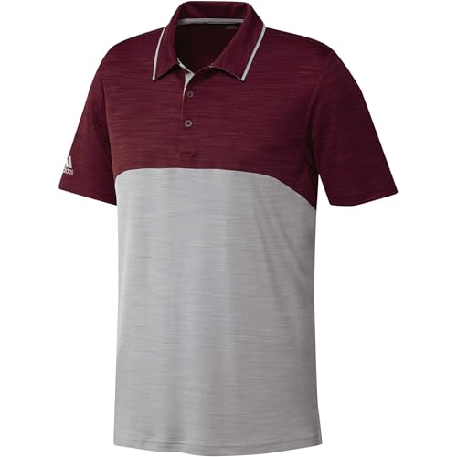 Polo adidas Mens colorblocked melange parfait du terrain de golf aux sorties urbaines