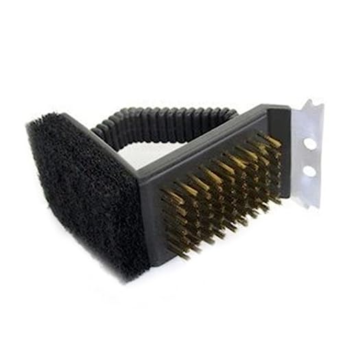 VICASKY Grill Cleaning Brush with Bristles Heavy Duty Scouring Pad Scraper for Efficient Barbecue Cleaning Ergonomic Design for All Grill Surfaces