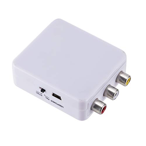 Conversor Mini VGA para RCA AV de alta definição 1080p e áudio VGA2AV / Conversor de áudio para PC H