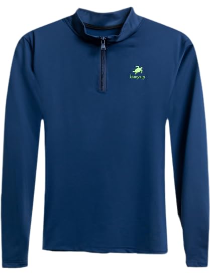 Men's Performance Quarter-Zip Pullover, Performance Athletic Long Sleeve Mock Neck Moisture (Light Navy)