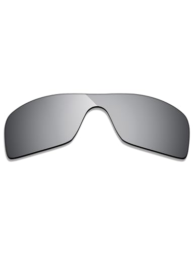 Image of Alphax Silver Titanium Mirrored Non-polarized Replacement Lenses for Oakley Turbine Rotor OO9307 Sunglasses
