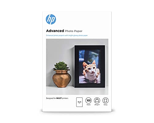 Papier photo HP Advanced, brillant, 250 g/m2, 10 x 15 cm, 100 feuilles