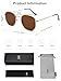 SOJOS Small Square Polarized Sunglasses for Men and Women Polygon Mirrored Lens SJ1072 with Gold Frame/Brown Lens