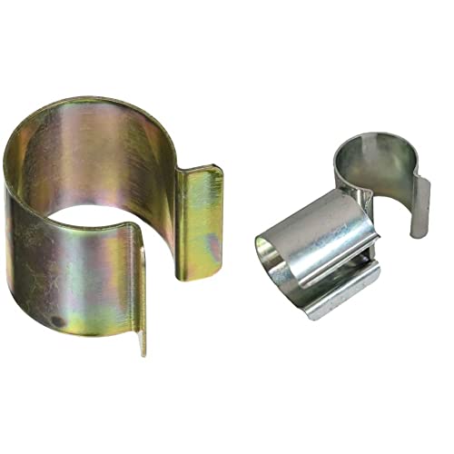 TECPLAST Lot de 20 clips pour bâche serre 30mm x 30mm 30CP - Haute Qualité - Clips de fixation métal revêtement Zinc & TECPLAST Lot de 20 clips pour bâche serre 25mm x 30mm 30CP - Haute Qualité