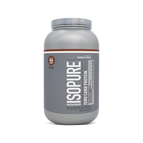 Proteínas, ISOPURE Zero Carb, Proteína Whey, Sabor Galletas Con Crema, 3 Libras