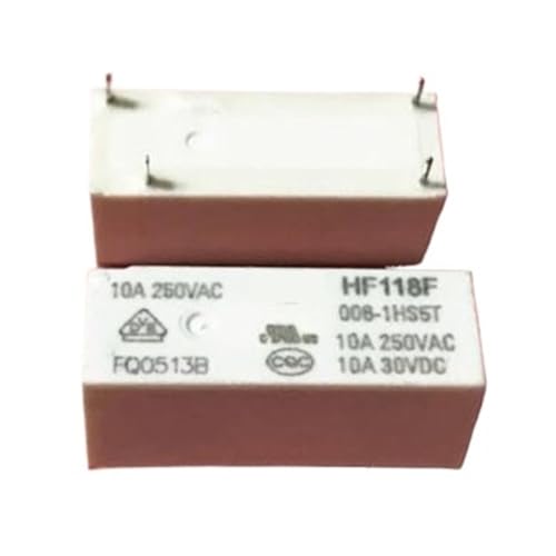 Relais 6V HF118F 006-1HS5T de puissance DC6V 4 broches lot de 10 pièces
