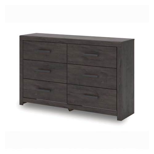 Signature Design by Ashley 6 Drawer Double Dresser, Gray, Prendonea