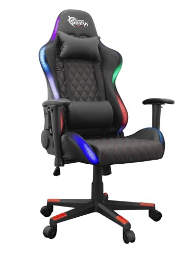 WHITE SHARK 539511 Sedia da Gioco Thunderbolt RGB Nero Nero