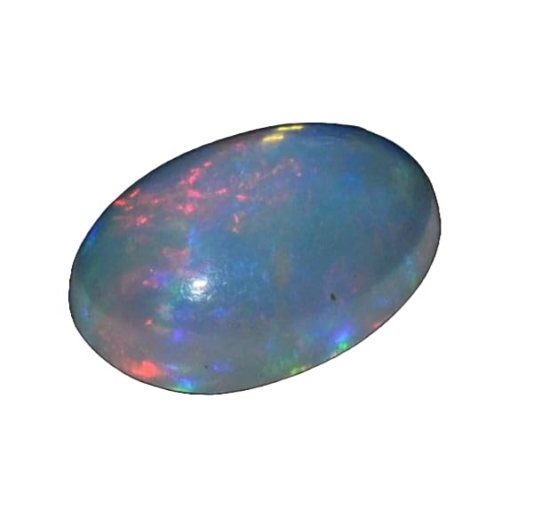Opale éthiopienne multi feu de 7x10 mm au jeu de couleurs intense pour bijoux