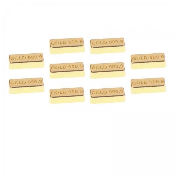 EHJRE 2X 10x 1/12 Mini Golden Brick Miniatur Fake Goldbarren Layout DIY Projekte