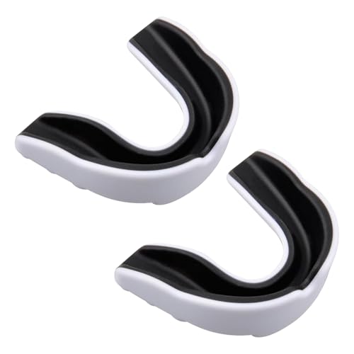 Sport Zahnschutz, 2 Stück Sport Mundschutz, Mundschutz Boxen, für Rugby, Boxen, Kampfsport, Hockey, MMA, Taekwondo und Mehr, Erwachsene (Schwarz Weiß) Sport Zahnschutz, 2 Stück Sport Mundschutz, Mundschutz Boxen, für Rugby, Boxen, Kampfsport, Hockey, MMA, Taekwondo und Mehr, Erwachsene (Schwarz Weiß)