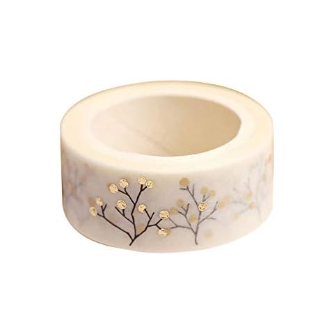 Braceus 2Pcs Wishing Tree DIY Paper Adhesive Sticker Decorative Washi Tape Stationery Golden Cover