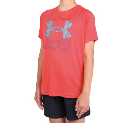 Image of Under Armour Boys' Tech Hybrid Printed Fill Short-Sleeve T-Shirt