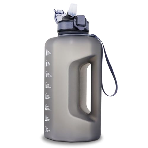 GEMFUL Botella de agua de 2,2 litros - Gran capacidad, a prueba de fugas, para gimnasio, correr y exteriores - Tritan sin BPA