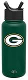 Simple Modern Officially Licensed NFL Green Bay Packers Water Bottle with Straw Lid | Vacuum Insulated Stainless Steel 32oz Thermos | Summit Collection | Green Bay Packers
