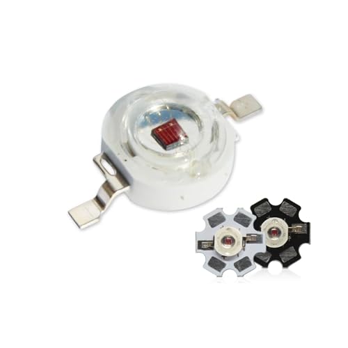10-100 �n�C�p���[ LED 1 ���b�g 3 660nm �f�B�[�v���b�h�����A�� COB �`�b�v ���b�g���b�g�����v�`�b�v(On 20mm White PCB,3W x 100 Pieces)