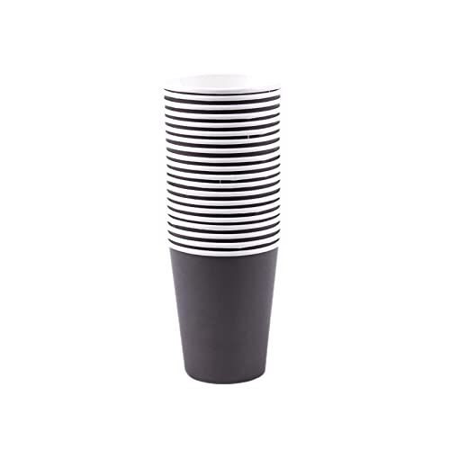 Thermocouple 60 Paper Cups (9) - Plain Solid Colours Birthday Catering(Black) - Afbeelding 8