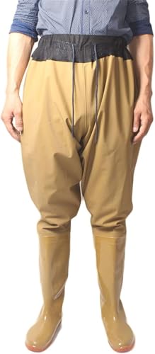 DgtZyrih Botas de Pesca Impermeables Unisex, Amarillo, Talla 45