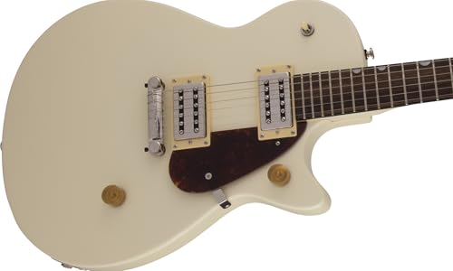 Gretsch G2210 Streamliner Junior Jet Club - Vintage White Bundle with Strings, Strap, String Winder, Picks, and Austin Bazaar Polishing Cloth - Thumbnail 6