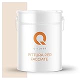 Q-COVER Pittura per facciate 10 L Beige chiaro | pittura a resina siliconica per esterni | vernice murale resistente alle intemperie