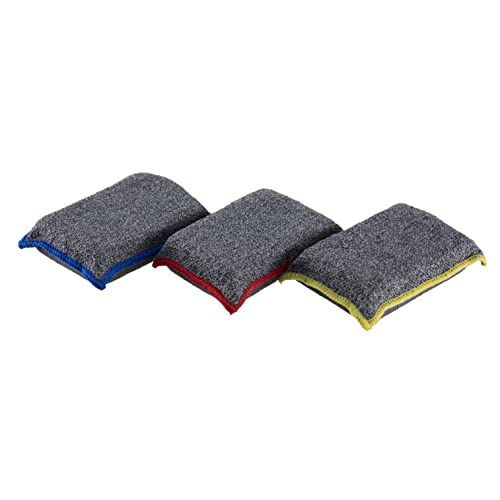 Image of Superio Miracle Microfiber Sponges for Kitchen Kosher Non-Scratch Scrubber, Heavy Duty Multi-Purpose Cleaning - Dishes, Pots, Pans, and Countertops, Machine Washable, (Grey) (12-Pack)