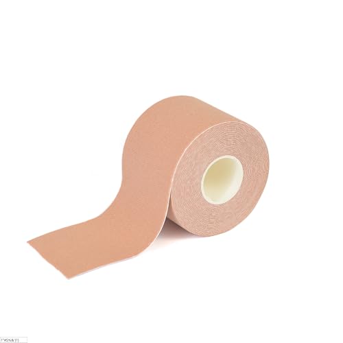 Tape Kinesiologico SPORTHERAPY: Allevia Contratture e Tensioni Muscolari - 90% Cotone, Non Contiene lattice - Certificato Dispositivo Medico | 5CM X 5M (Naturale)