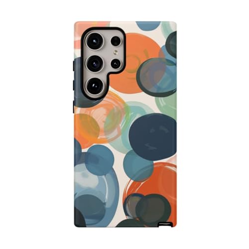 Coque Samsung S24 Ultra motif abstrait orange rigide mate protectrice