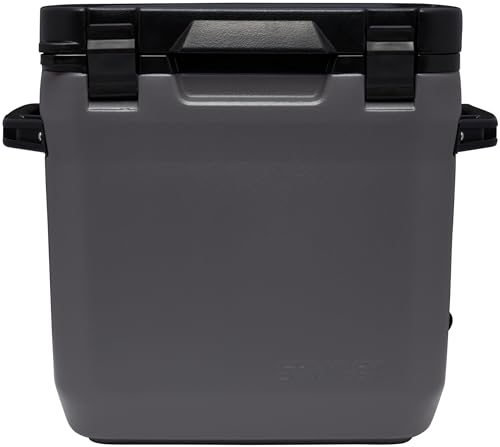 Image of Stanley Adventure Outdoor Cooler 30 qt | Heavy Duty Outdoor Camping Cooler with Easy Carry Side Handles | 4 Days Cooling Ice Chest for 40 Cans | Flat Top Doubles as Seat | BPA-Free | Charcoal