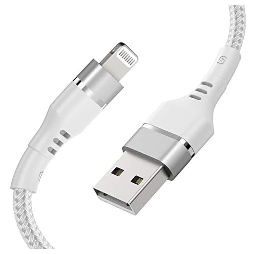 Syncwire iPhone Laddare Kabel 2M, Lightningkabel [MFi-certifierad] Blixtkabel för iPhone12 Pro Max/12 Pro/12/12 Mini/11 Pro Max/11 Pro/11/XS Max/XS/XR/X/8/8 Plus/7/7 Plus/6S/6/SE/5, iPad - Silvervit