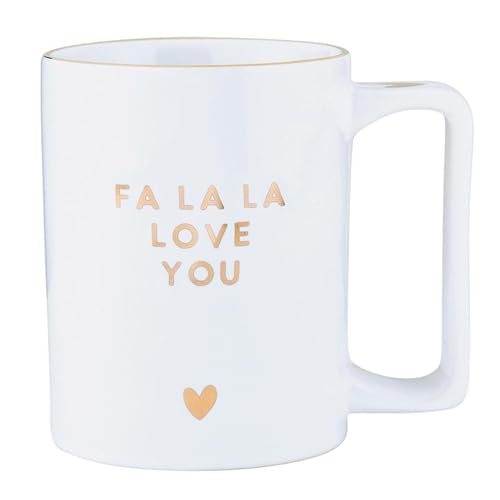 Image of Santa Barbara Design Studio Holiday Ceramic Mug with Gold Foil Detail, 16-Ounces, Love You