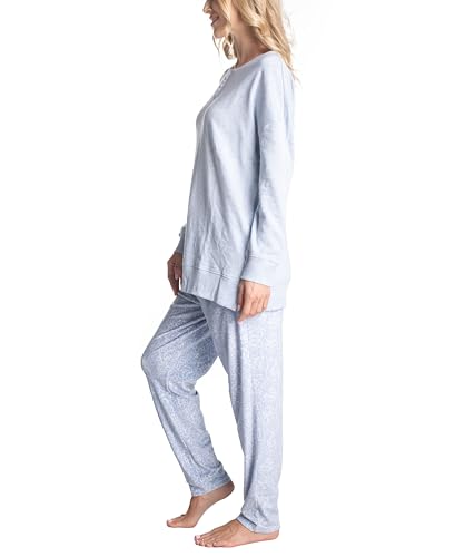 Hanes Midnights Long Sleeve Top and Pajama Loungewear Set, Multiple Colors, Multiple Sizes2