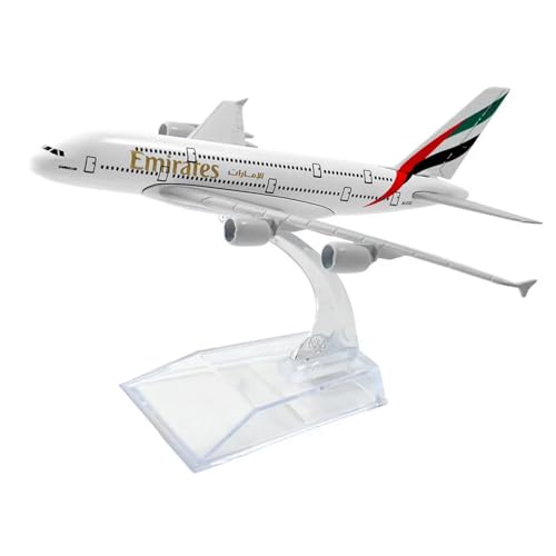 Nhemeylp Model Plane A380 Airplane Model 1:400 Diecast Airway Planes Metal Aircraft with Display Stand for Adult Collectors & Aviation Enthusiasts