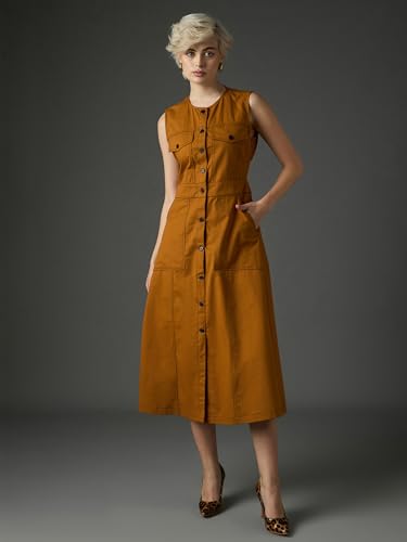 Image of Sassafras Women Waist Cut-Out Midi Dress