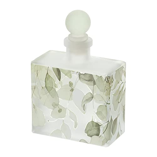 Hervit Bottiglia in Vetro Porta essenze Giallo Decoro Floreale Botanic 9,5X14,5cm